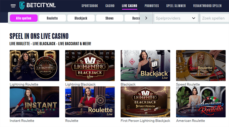 Betcity live roulette