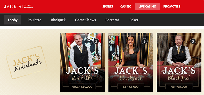 Jack's Casino roulette